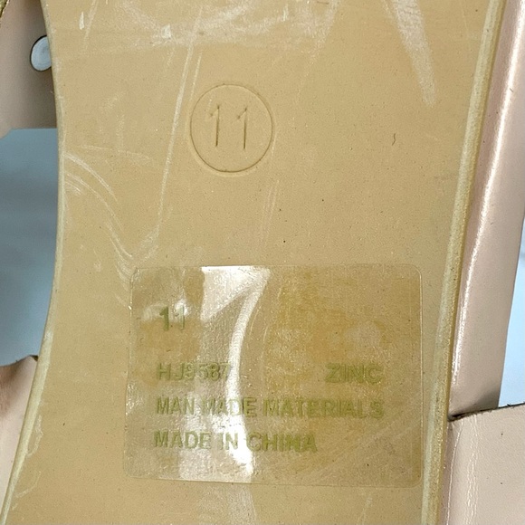 Cape Robbin Zinc Spiked Square Toe Nude High Heels - Picture 12 of 13